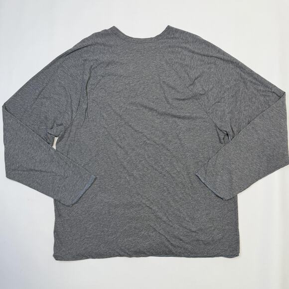 James Perse Shirt Mens XXL Heather Gray Long Sleeve Soft Crewneck Made in Japan - Picture 8 of 8